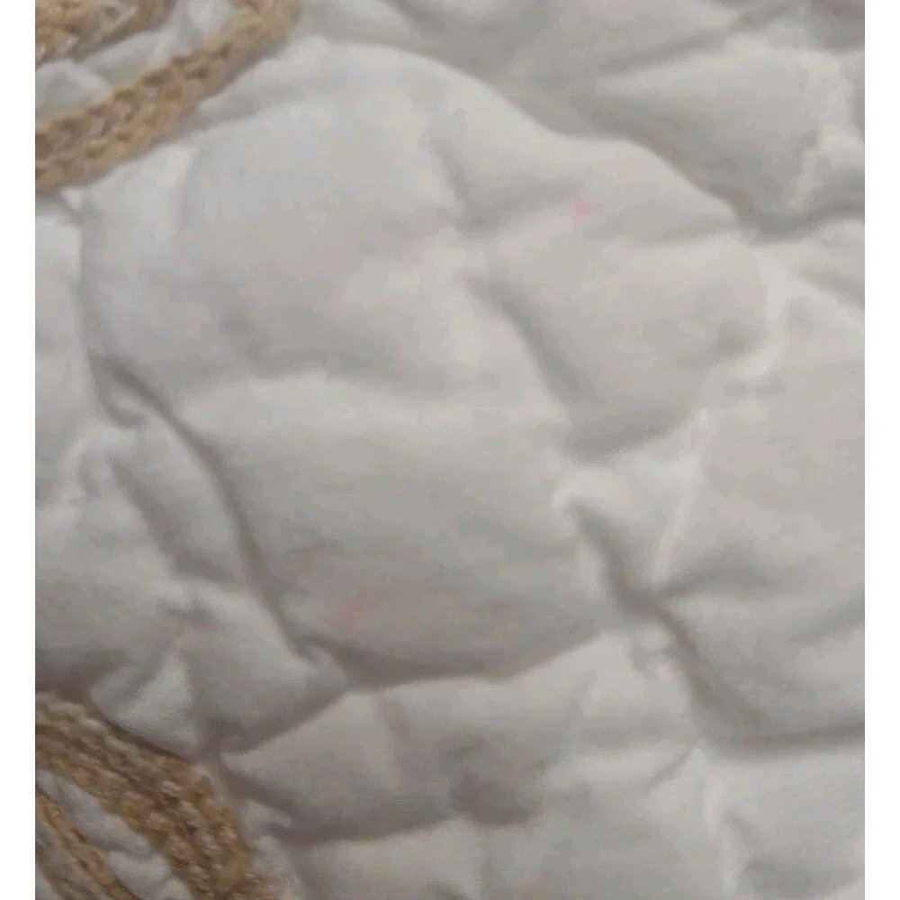 Pottery Barn Quilted Vines  Euro Pillow Sham -Tie Closure
